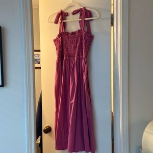 Smocked midi dress